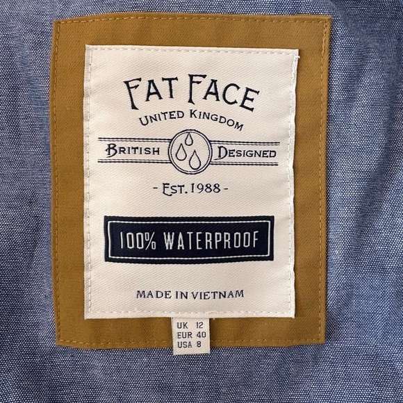 FatFace Women's Mustard Waterproof Long Jacket - Picture 12 of 15